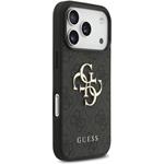 Guess PU 4G Metal Logo kryt pre iPhone 18 Pro, sivý