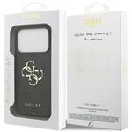 Guess PU 4G Metal Logo kryt pre iPhone 18 Pro, sivý