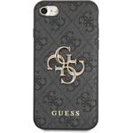 Guess PU 4G Metal Logo kryt pre iPhone 7/8/SE2020/SE2022, sivý