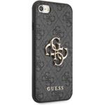 Guess PU 4G Metal Logo kryt pre iPhone 7/8/SE2020/SE2022, sivý