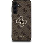 Guess PU 4G Metal Logo kryt pre Samsung Galaxy A35 5G, hnedý