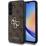 Guess PU 4G Metal Logo kryt pre Samsung Galaxy A35 5G, hnedý