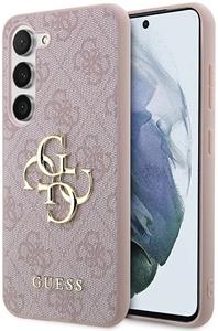 Guess PU 4G Metal Logo kryt pre Samsung Galaxy A35 5G, ružový