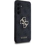 Guess PU 4G Metal Logo kryt pre Samsung Galaxy A35 5G, sivý