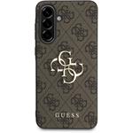 Guess PU 4G Metal Logo kryt pre Samsung Galaxy A36, hnedý