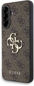 Guess PU 4G Metal Logo kryt pre Samsung Galaxy A36, hnedý