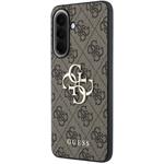 Guess PU 4G Metal Logo kryt pre Samsung Galaxy A57, hnedý