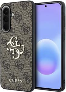 Guess PU 4G Metal Logo kryt pre Samsung Galaxy A57, hnedý