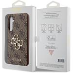 Guess PU 4G Metal Logo kryt pre Samsung Galaxy S23 FE, hnedý