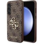 Guess PU 4G Metal Logo kryt pre Samsung Galaxy S23 FE, hnedý