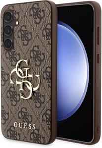 Guess PU 4G Metal Logo kryt pre Samsung Galaxy S23 FE, hnedý