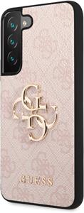 Guess PU 4G Metal Logo kryt pre Samsung Galaxy S23, ružový