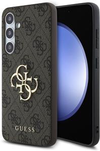 Guess PU 4G Metal Logo kryt pre Samsung Galaxy S24 FE, hnedý