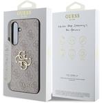 Guess PU 4G Metal Logo kryt pre Samsung Galaxy S24 FE, ružový