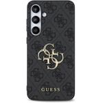 Guess PU 4G Metal Logo kryt pre Samsung Galaxy S24 FE, sivý