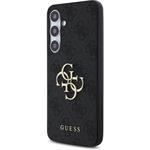 Guess PU 4G Metal Logo kryt pre Samsung Galaxy S24 FE, sivý