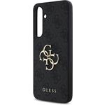 Guess PU 4G Metal Logo kryt pre Samsung Galaxy S24 FE, sivý