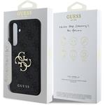 Guess PU 4G Metal Logo kryt pre Samsung Galaxy S24 FE, sivý