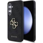 Guess PU 4G Metal Logo kryt pre Samsung Galaxy S24 FE, sivý