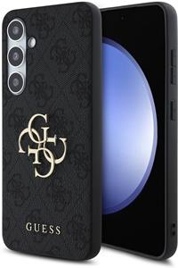 Guess PU 4G Metal Logo kryt pre Samsung Galaxy S24 FE, sivý