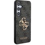 Guess PU 4G Metal Logo kryt pre Samsung Galaxy S24+, sivý