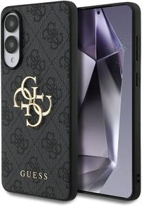 Guess PU 4G Metal Logo kryt pre Samsung Galaxy S25 Edge, čierny