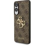Guess PU 4G Metal Logo kryt pre Samsung Galaxy S25 Edge, hnedý