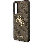 Guess PU 4G Metal Logo kryt pre Samsung Galaxy S25 Edge, hnedý