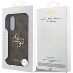 Guess PU 4G Metal Logo kryt pre Samsung Galaxy S25 Edge, hnedý