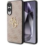 Guess PU 4G Metal Logo kryt pre Samsung Galaxy S25 Edge, ružový