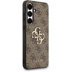 Guess PU 4G Metal Logo kryt pre Samsung Galaxy S25 FE, hnedý