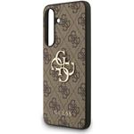 Guess PU 4G Metal Logo kryt pre Samsung Galaxy S25 FE, hnedý