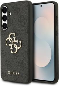 Guess PU 4G Metal Logo kryt pre Samsung Galaxy S25 FE, sivý