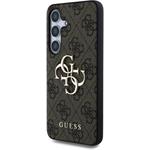 Guess PU 4G Metal Logo kryt pre Samsung Galaxy S25+, hnedý