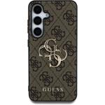 Guess PU 4G Metal Logo kryt pre Samsung Galaxy S25, hnedý