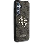 Guess PU 4G Metal Logo kryt pre Samsung Galaxy S25+, hnedý