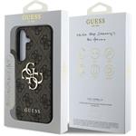Guess PU 4G Metal Logo kryt pre Samsung Galaxy S25, hnedý