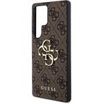 Guess PU 4G Metal Logo kryt pre Samsung Galaxy S25 Ultra, hnedý
