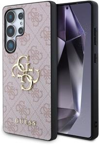 Guess PU 4G Metal Logo kryt pre Samsung Galaxy S25 Ultra, ružový