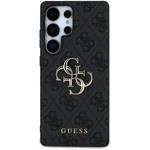 Guess PU 4G Metal Logo kryt pre Samsung Galaxy S25 Ultra, sivý