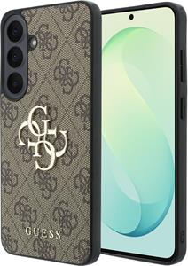 Guess PU 4G Metal Logo kryt pre Samsung Galaxy S26 FE, hnedý
