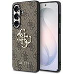 Guess PU 4G Metal Logo kryt pre Samsung Galaxy S26+, hnedý