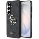 Guess PU 4G Metal Logo kryt pre Samsung Galaxy S26+, sivý