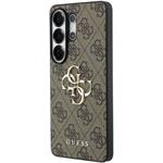 Guess PU 4G Metal Logo kryt pre Samsung Galaxy S26 Ultra, hnedý