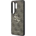 Guess PU 4G Metal Logo kryt pre Samsung Galaxy S26 Ultra, hnedý