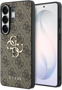 Guess PU 4G Metal Logo kryt pre Samsung Galaxy S26 Ultra, hnedý