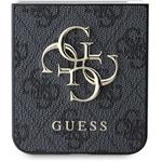 Guess PU 4G Metal Logo kryt pre Samsung Galaxy Z Flip 6/7 FE, sivý