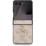 Guess PU 4G Metal Logo kryt pre Samsung Galaxy Z Flip 7, ružový