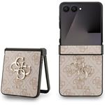 Guess PU 4G Metal Logo kryt pre Samsung Galaxy Z Flip 7, ružový