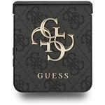 Guess PU 4G Metal Logo kryt pre Samsung Galaxy Z Flip 7, sivý